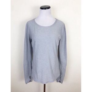 Lucy Long Sleeve Gray Top With Pockets